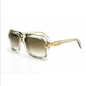 NEW AUTHENTIC CAZAL LEGENDS MOD. 607/3 COL. 009 TRANSPARENT GOLD SUNGLASSES